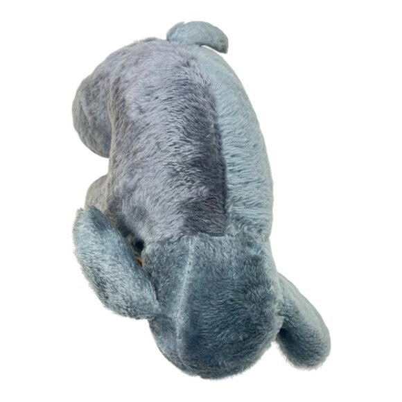 Carnival Prize Gray Elephant Stiff Stuffed Animal Plush Vintage READ 11 in - Picture 6 of 6